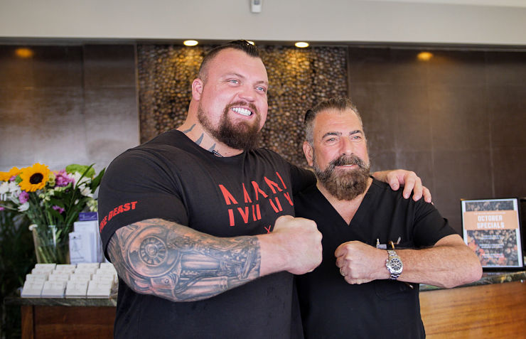 Eddie Hall with Dr. Louis A. Cona